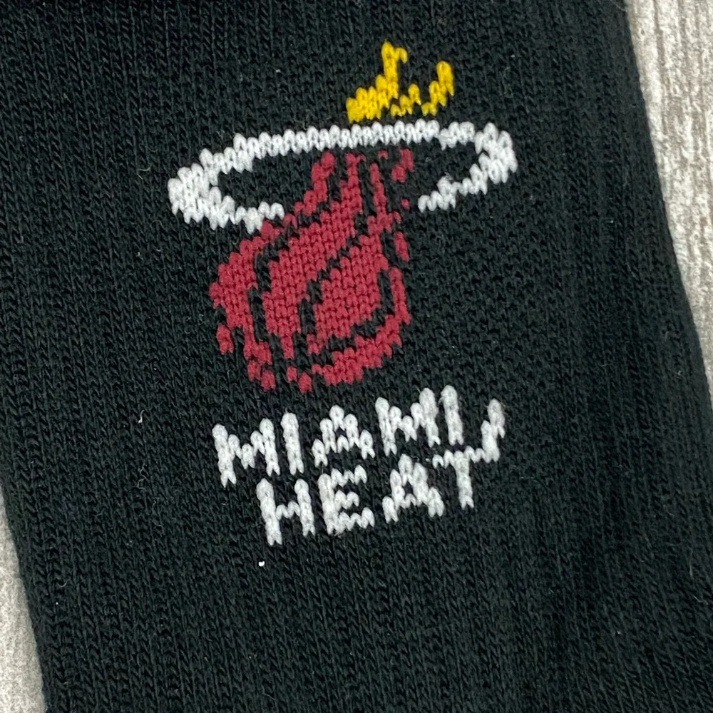 Miami Heat For Bare Feet NBA MVP crew socks basketball. NWOT